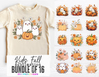 Fall Kids Sublimation png Bundle - Fall png - Print File - Fall Sublimation Design