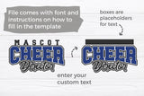 Cheer Director svg Cut File - Cheer Template 0075 - svg - eps - dxf - Cheerleader