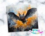 Halloween Bat 20 oz Skinny Tumbler png Design - Sublimation Tumbler Wrap - png File - Straight and Tapered - Digital Download