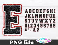 Glitter Sport Alphabet png - Black White and Red Glitter Alphabet