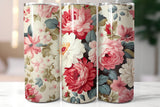 Floral 20 oz Skinny Tumbler png Design - Sublimation Tumbler Wrap