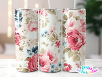 Floral 20 oz Skinny Tumbler png Design - Sublimation Tumbler Wrap