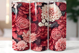 Floral 20 oz Skinny Tumbler png Design - Sublimation Tumbler Wrap