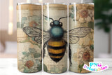 Mixed Media Bee 20 oz Skinny Tumbler png Bundle - Bee Sublimation Tumbler Wrap - png File - Straight and Tapered - Digital Download