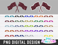 Glitter Color Guard Flags png