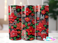 3D Christmas 20 oz Skinny Tumbler png 4