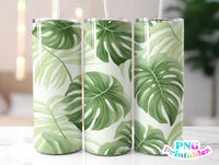 Monstera Floral 20 oz Skinny Tumbler png Design