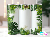 Monstera Floral 20 oz Skinny Tumbler png Design