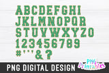Chenille Alphabet png - Green Alphabet