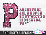 Sequin Sport Alphabet png - Pink and Black Alphabet