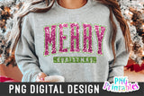 Merry Christmas Sequin png - Christmas Sublimation
