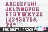 Sequin Sport Alphabet png Pink and silver