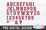 Chenille Alphabet png - Maroon with Gray Outline Alphabet