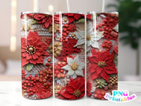 3D Christmas 20 oz Skinny Tumbler png 1