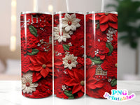 3D Christmas 20 oz Skinny Tumbler png 3