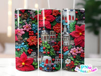 3D Christmas 20 oz Skinny Tumbler png 5