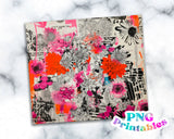 Punk Rock Floral 20 oz Skinny Tumbler png Design