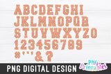 Chenille Alphabet png - Peach Alphabet