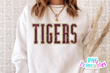 Glitter Tall Sport Alphabet png - Maroon White and Gold