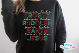 Frosty Roudolph Santa Jesus | Sublimation PNG