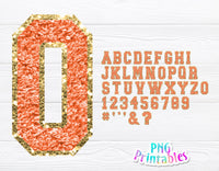 Chenille Alphabet png - Orange Alphabet