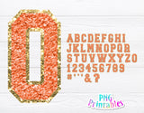 Chenille Alphabet png - Orange Alphabet