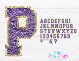 Chenille Alphabet png - Purple Alphabet