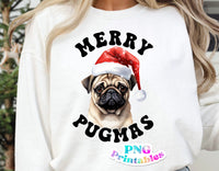 Merry Pugmas | Sublimation PNG