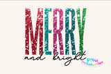 Merry and Bright | Sublimation PNG