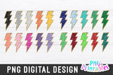 Chenille Lightning Bolts | Sublimation PNG