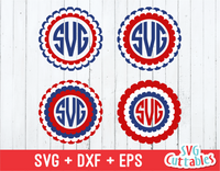 Fourth of July Monogram Frame, July 4th