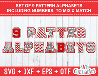 Pattern Alphabet, Bundle of 9 patterned alphabets