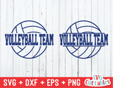 Split Volleyball, Volleyball svg cut file