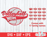 Volleyball Mom, set of 16 family names