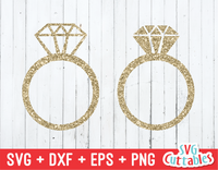 Wedding Rings Set of 2   | SVG Cut File
